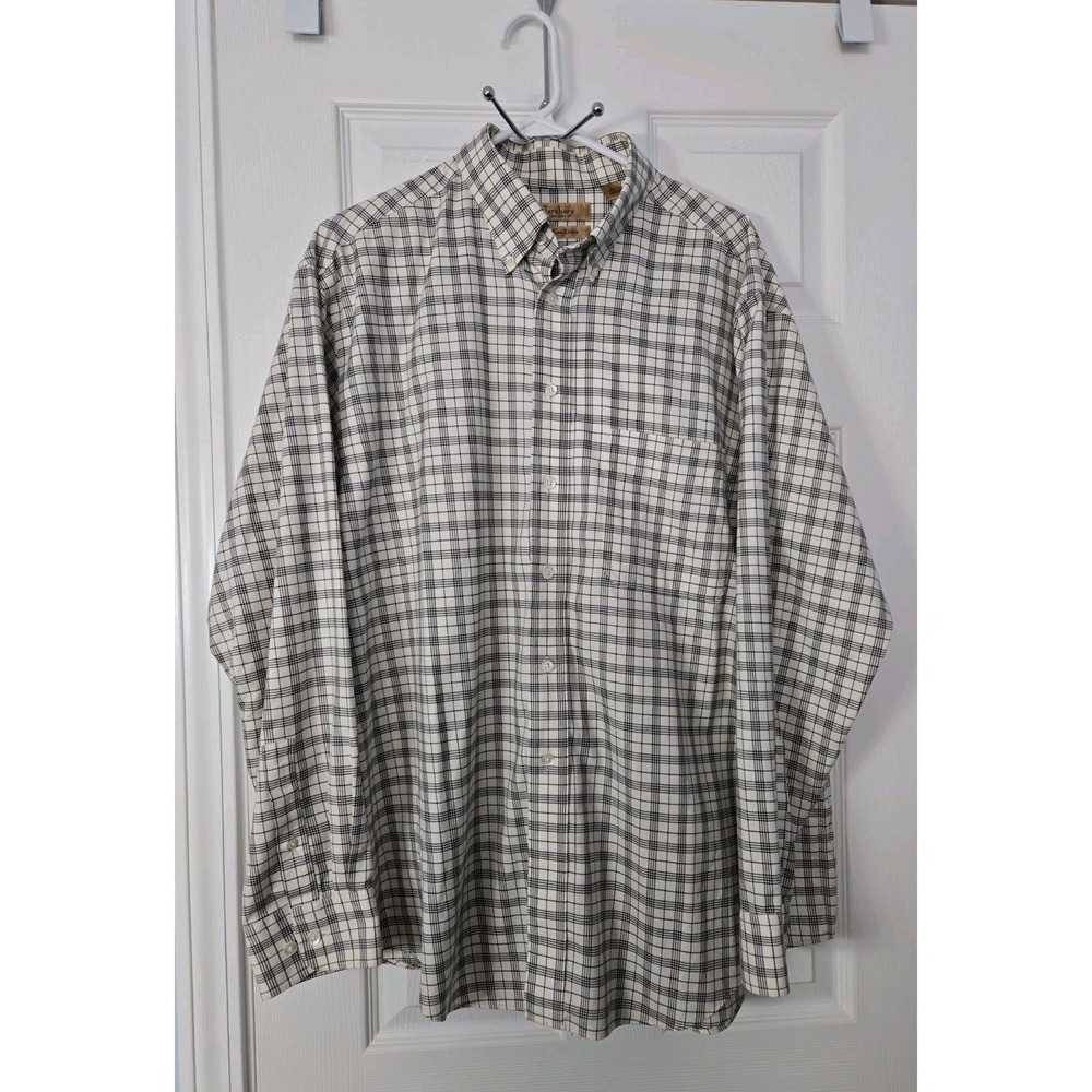 Turnbury Est 1980 Mens Long Sleeve Shirt Size Large‎ Plaid  Black & Off White